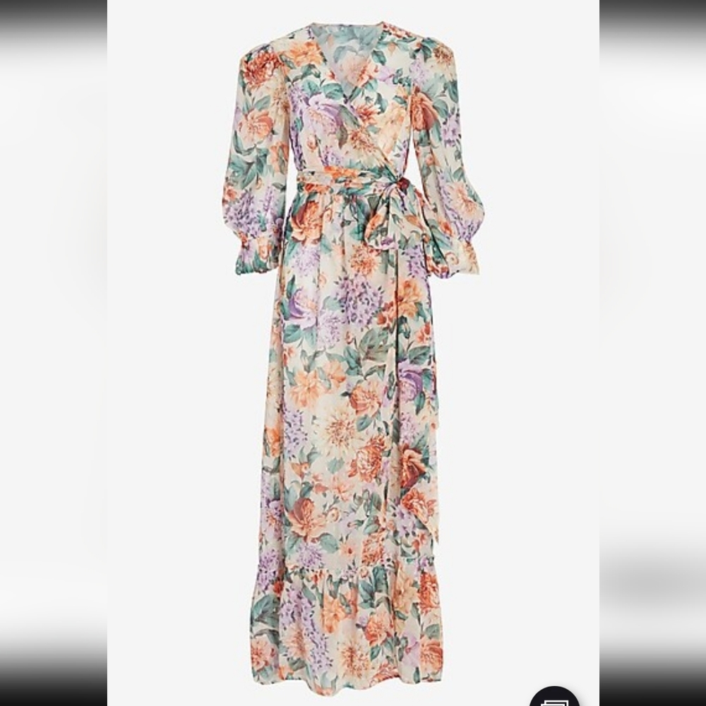 NWT. Floral Print Tie Waist Cover-up